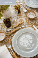 TOPKAPI Handpainted Porcelain Dinner Plate - Grey