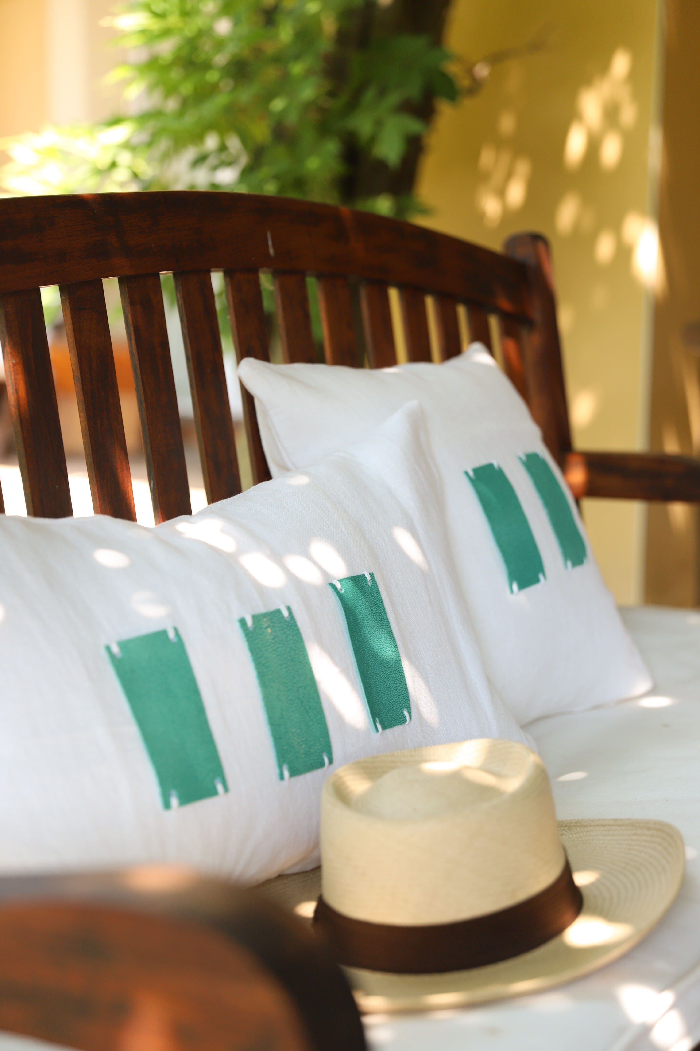 PANGLAO Linen Cushion 50x50 - Turquoise