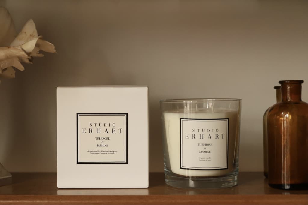 EXTRA LARGE Tuberose & Jasmin Organic Scented Candle