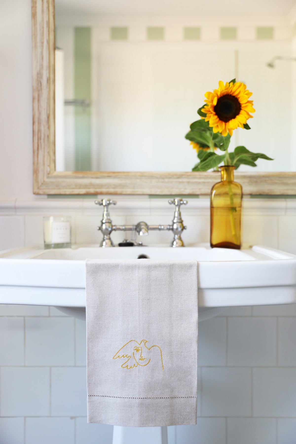 PABLO Linen Guest Towel - Saffron