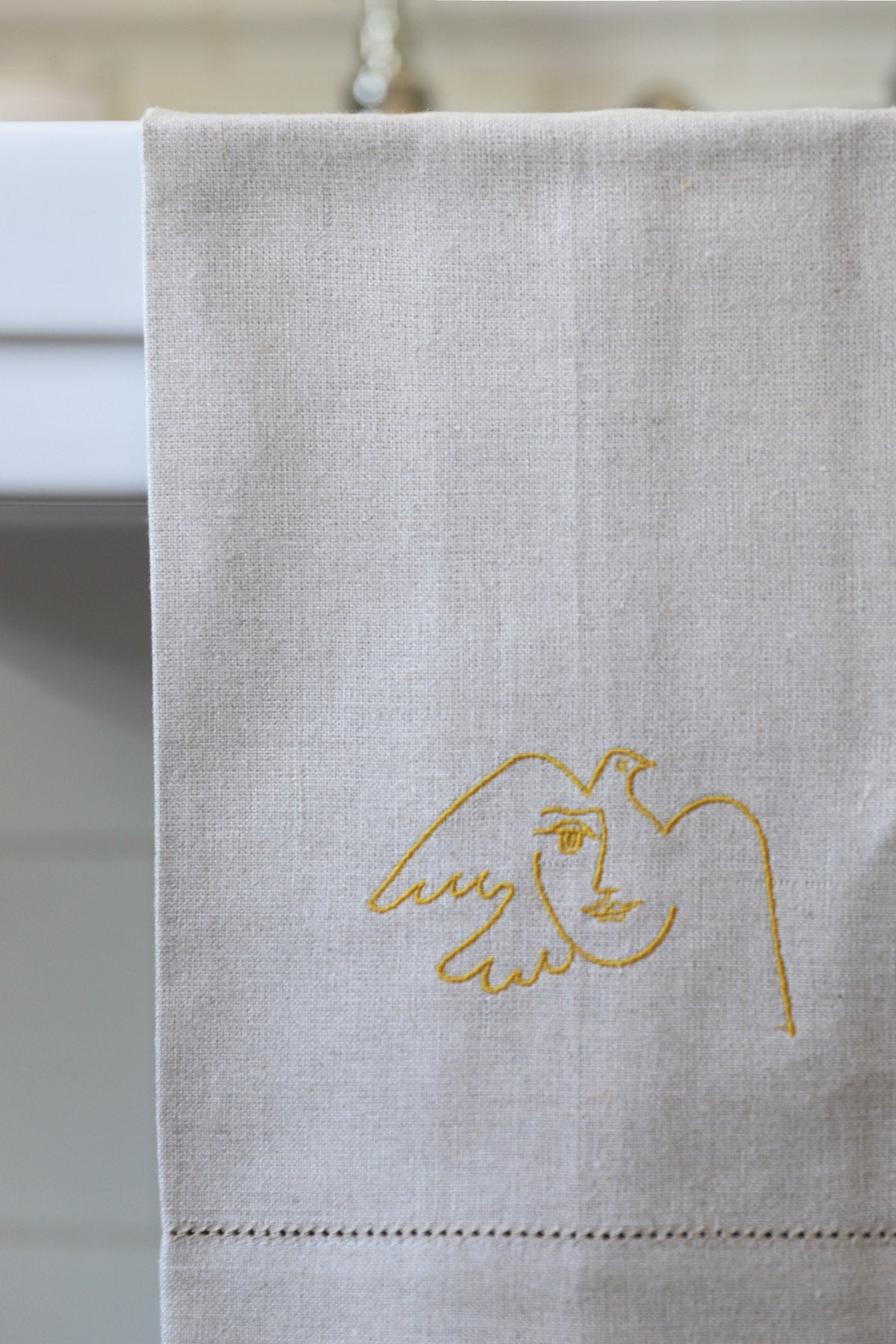 PABLO Linen Guest Towel - Saffron