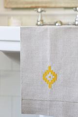 PAMPA Linen Guest Towel - Saffron