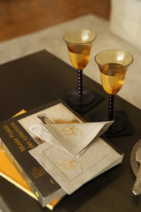 PABLO Set of 8 linen cocktail napkins - Saffron
