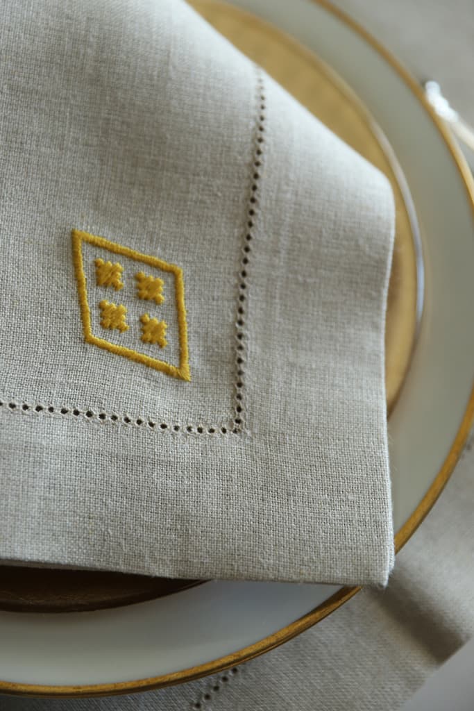 PAMPA oversized linen napkins- Saffron