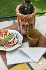PABLO Set of 8 linen cocktail napkins - Saffron