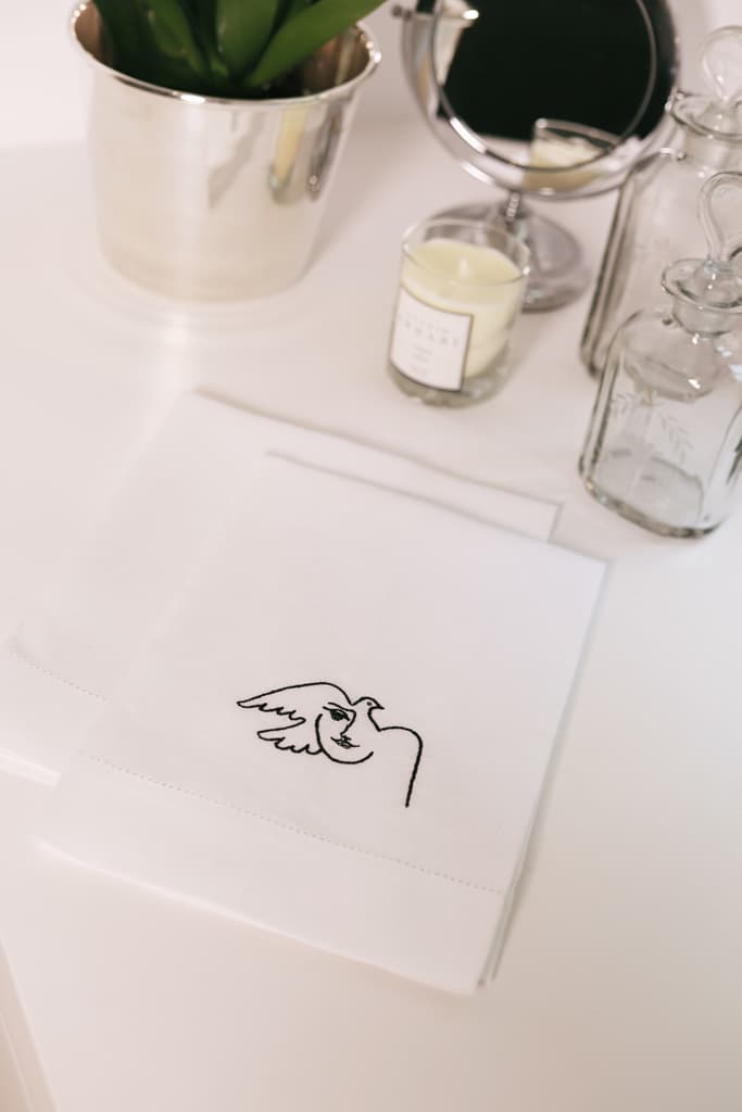 PABLO Linen Guest Towel - White