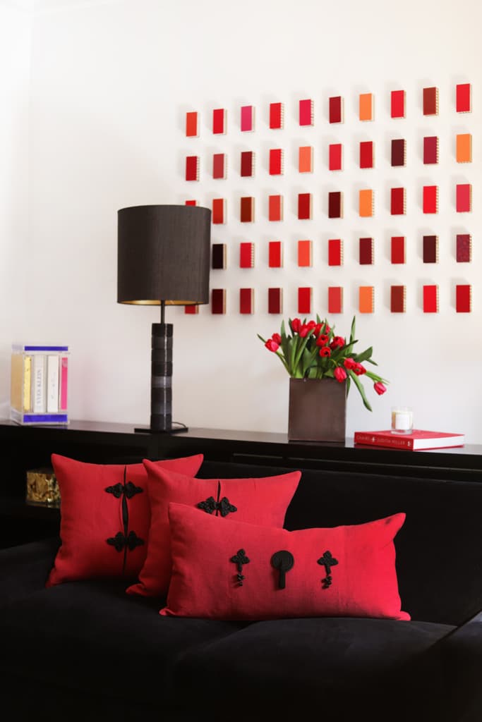 SEVILLA Linen cushion 70x35 - Red
