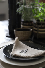 PAMPA Pure Linen Dining Set for 4 - Natural