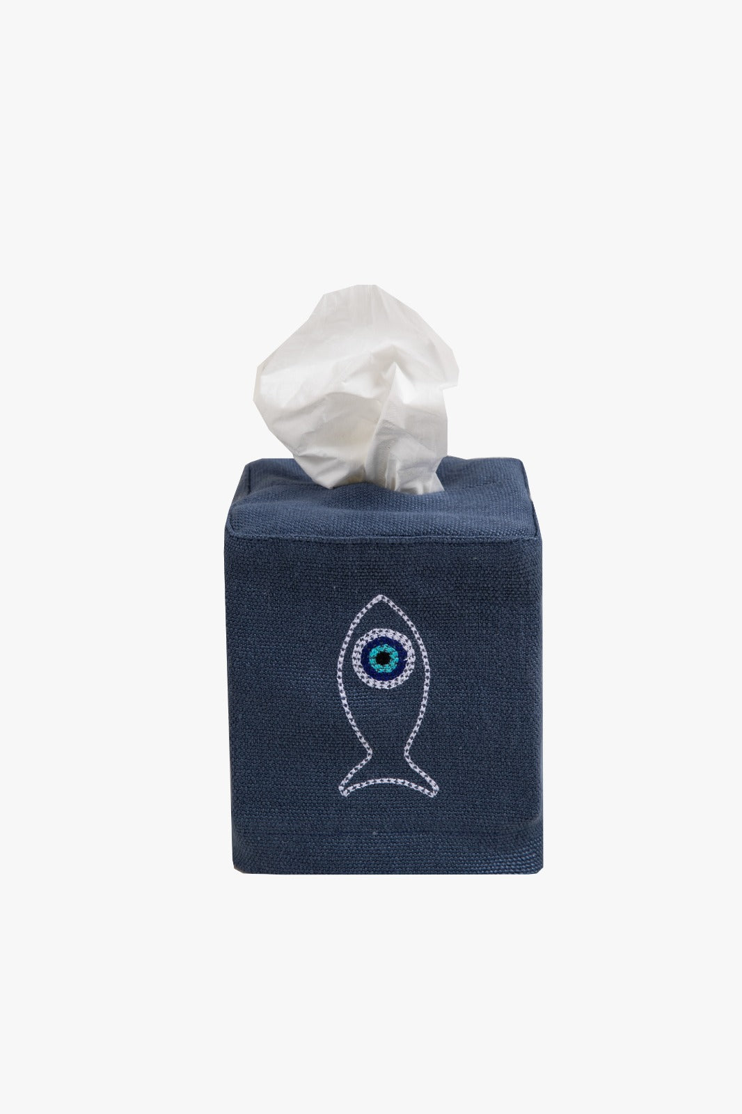 SIFNOS Linen tissue box cover – Blue