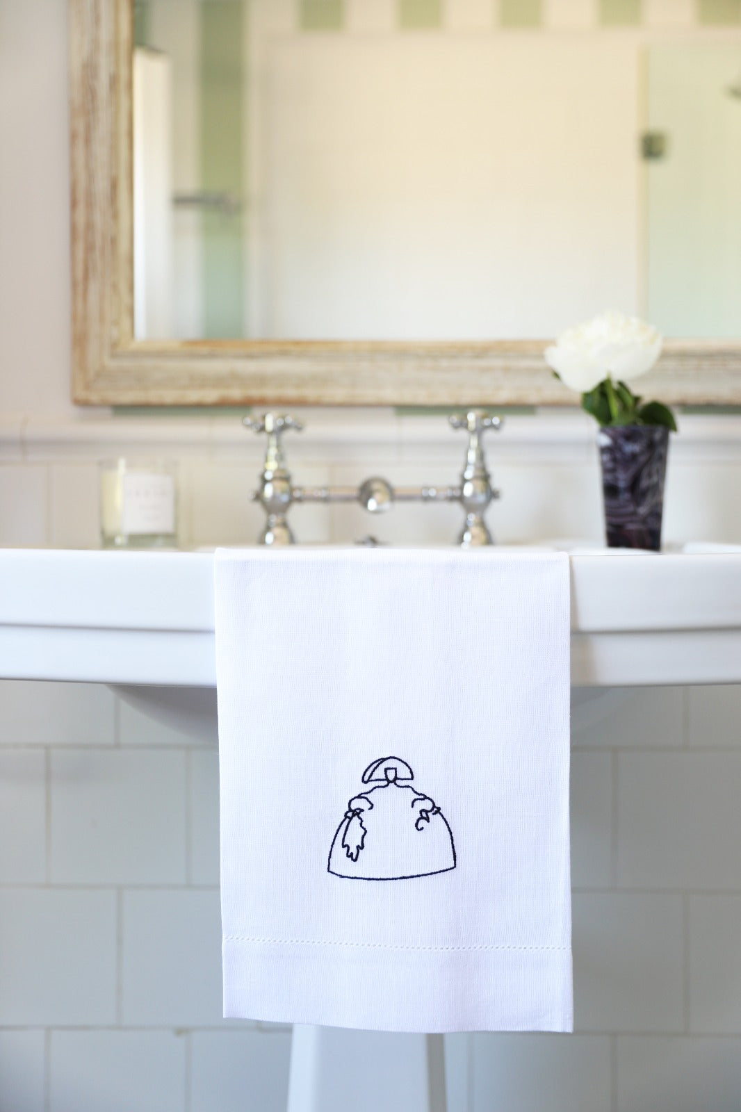 DIEGO Linen Guest Towel - White