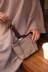TASHKENT - Linen & Silk Pouch